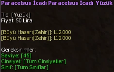 Paracelsus İcadı Paracelsus İcadı Yüzük eşya simgesi