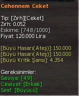 Cehennem Ceket eşya simgesi