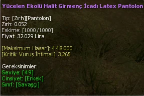 Yücelen Ekolü Halit Girmenç İcadı Latex Pantolon eşya simgesi
