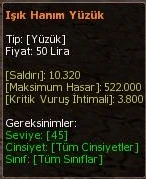 Işık Hanım Yüzük eşya simgesi