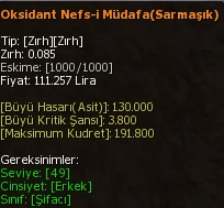 Oksidant Nefs-i Müdafa (Sarmaşık) eşya simgesi