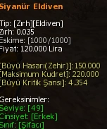 Siyanür Eldiven eşya simgesi
