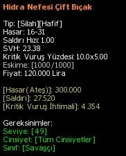 Hidra Nefesi Çift Bıçak eşya simgesi
