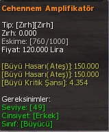 Cehennem Amplifikatör eşya simgesi