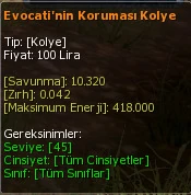 Evocati'nin Koruması Kolye eşya simgesi