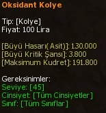 Oksidant Kolye eşya simgesi