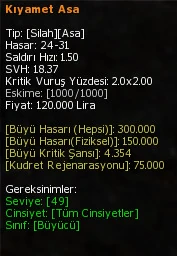 Kıyamet Asa eşya simgesi