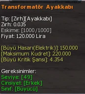 Transformatör Ayakkabı eşya simgesi