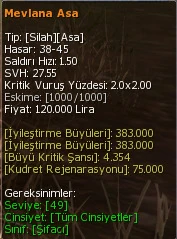 Mevlana Asa eşya simgesi